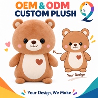 Peluche personnalisée en coton PP doux, fabrication OEM, mascotte sur mesure, certifiée CE ASTM, sans MOQ, peluche artisanale