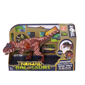 Divertente regalo: modello di Velociraptor con articolazioni mobili, giocattolo in PVC a forma di dinosauro T-rex con suono e luce - Product Image 4