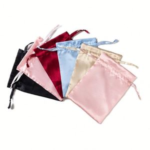 Bolsa de Satén de Alta Gama con Cordón, 13x18cm, Bolsa de Almacenamiento Portátil, Bolsitas para Dulces y Juguetes, para Decoración de Fiestas - Product Image 1