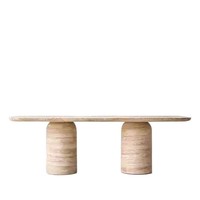 Table à manger en marbre naturel, style mi-siècle, design carré, minimaliste moderne occidental, style italien, luxe discret