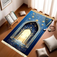 Vente chaude nouveau Design tapis de prière Polyester Sejadah épais rembourré voyage et maison tapis de prière fait à la Machine pour les musulmans