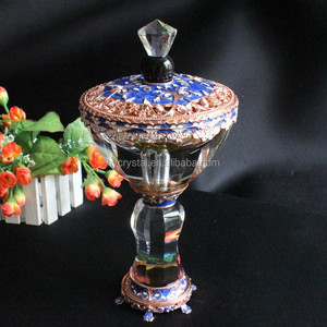 Decorativo elegante de cristal de metal con difusor de aroma quemador de incienso - Product Image 3