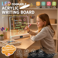 Tableau de Dessin LED Transparent Créatif en Acrylique Effaçable, Portable et Lumineux pour Chambre à Coucher – Prix Usine