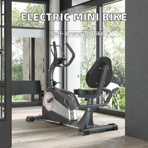 Bicicleta de Ejercicio Reclinada Negra con Resistencia Magnética, Pantalla Digital, Asiento Ajustable, Bicicleta de Ciclismo para Ejercicio en Casa - Product Image 2