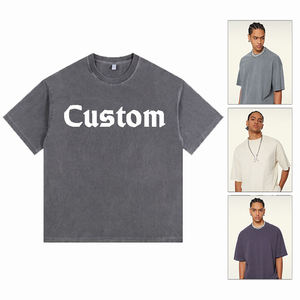 Camiseta Oversize de Algodón 100% Ecológico de 260g para Hombre, de Secado Rápido, con Logotipo Personalizado Serigrafiado, Venta al por Mayor - Product Image 1
