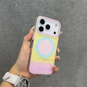 For iPhone 17 Pro Max 17Air <b>Candy</b> Color Shockproof IMD Contrast Color Case Transparent Tpu Wireless Charging Cover - Product Image 2