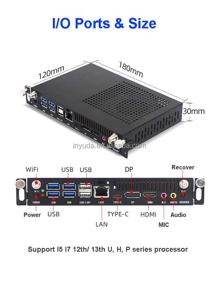 OPS Mini PC 12th/13th Gen Intel I5/I7 for Interactive Whiteboards