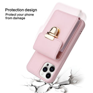 กระเป๋าหนัง PU สุดหรูมีสายคาดลำตัวเคสโทรศัพท์สำหรับ <span class=keywords><strong>iPhone</strong></span> 15 PRO MAX 14 13 IPhone15มาพร้อมกับกระเป๋าเงินฝาหลัง - Product Image 6