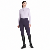 Haut de base équestre pour femmes, anti-UV 50+, antimicrobien, extensible à 360°, pour l'entraînement d'équitation