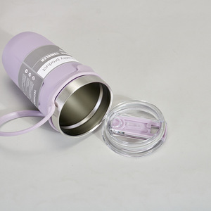 Termo de vacío de acero inoxidable 304 de doble capa portátil, creativo, de gran capacidad, diseño moderno, taza para bebidas de café, incluye - Product Image 4