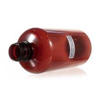Bouteilles en plastique ambrées vides avec bouchons pour sirop et médicaments, 30ml, 60ml, 125ml, 150ml, 200ml, 250ml, 300ml, 473ml, 16oz, 500ml