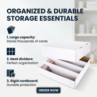 Boîte de rangement pour cartes à collectionner en carton ondulé recyclable avec logo personnalisé, impression par estampage
