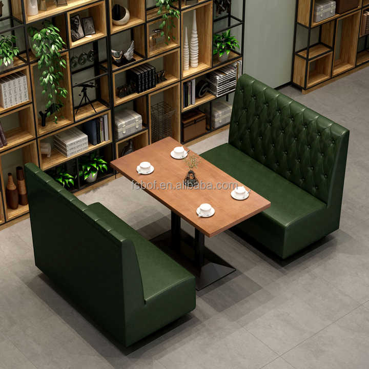 Custom Retro Cafe Table and Chair Sofa Combination