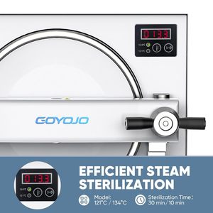 Autoclave de Mesa de 18L, Clase N, Control Digital, Alta Calidad, para Laboratorio Dental, Tatuajes y Belleza, GOYOJO STE-18-E OEM - Product Image 5
