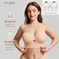 Waistdear - Top Largo sin Tirantes con Aros para Mujer, Antideslizante, Alisa la Espalda, para Busto Grande, Disimula los Pezones, Venta al por Mayor