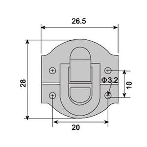 軽量ツールボックスアクセサリーチェストラッチクラスプブリーフケース銅製ラッチロックキー付きFS1063 - Product Image 6