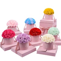 Saint Valentin boîte à fleurs éternelles tête de champignon roses marinées conservées boîte à fleurs immortelles