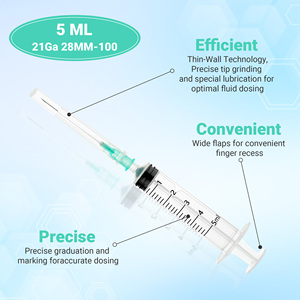 Jeringa <span class=keywords><strong>Veterinaria</strong></span> Desechable de 1-60 ml, Estéril, con Aguja de 25g y Conector Luer-Lock para Inyección de Medicamentos - Product Image 3