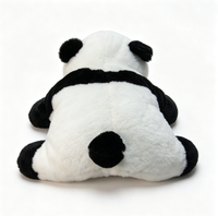Oreiller en peluche panda OEM personnalisé avec logo, coussin en peluche panda avec sangle ventrale, jouet en peluche pour la maison en gros