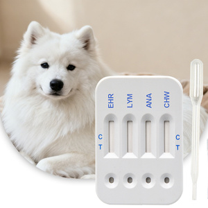 Prueba de Sangre Canina EHR <span class=keywords><strong>LYM</strong></span> ANA Ab CHW Ag, Kit de Prueba de Antígenos para Ehrlichia, Lyme, Anaplasma y Dirofilaria, Disponible OEM - Product Image 1
