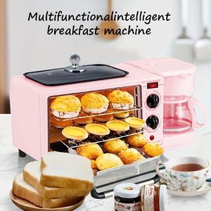 <b>Electric</b> 3-in-1 Multi-Function Breakfast Maker with Toaster Oven Coffee Pot & Frying Pan for Household Use - Product Image 2