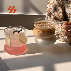 Vaso Moderno de Vidrio de Borosilicato Alto, Taza de Café Transparente Resistente al Calor, Apto para Lavavajillas, Gran Capacidad de 430 ml, Bebida Más Vendida - Product Image 1