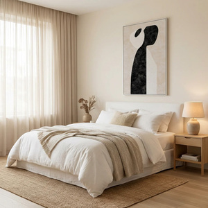 Modern Handmade Original Decorative Canvas Still Life Oil <b>Paintings</b> Mixed Media Wall Art <b>for</b> Living Room Bedroom Hallway - Product Image 5