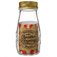 Bocal en verre et bouteille à boire 13,5 oz. Bouchon en métal doré réutilisable pour sérigraphie
