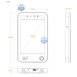 <span class=keywords><strong>Tcp</strong></span>/<span class=keywords><strong>ip</strong></span> năng động nhận dạng khuôn mặt với đầu đọc thẻ RFID fingerpring và mã QR truy cập - Product Image 6