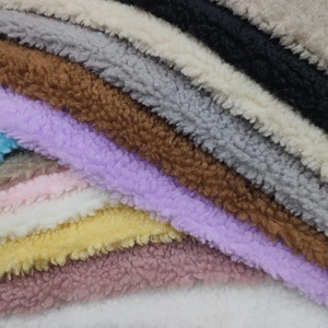 Tissu en polaire sherpa 100% polyester de couleur unie personnalisable 450 g/m² pour couverture/drap de lit pour bébé/couverture/vêtements/pyjamas - Product Image 1
