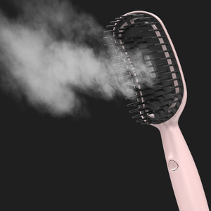 Rechargeable Atomizing Comb Pink Nylon Brush Portable Electric Hair Volumizing Styling Tool - Product Image 2