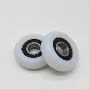 Rouleaux de roue PU poulie à rouleaux en caoutchouc roulement à billes revêtu de nylon roue coulissante pour porte fenêtre convoyeur à roulettes - Product Image 2