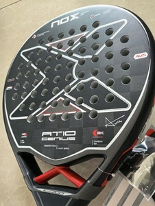 ไม้เทนนิส <span class=keywords><strong>NOX</strong></span> AT10 Genius รุ่น <span class=keywords><strong>Padel</strong></span> ดีไซน์ทรงหยดน้ำ แอโรไดนามิกส์ เทคโนโลยีด้ามจับแบบกำหนดเอง วัสดุคาร์บอนไฟเบอร์ 18K - Product Image 4