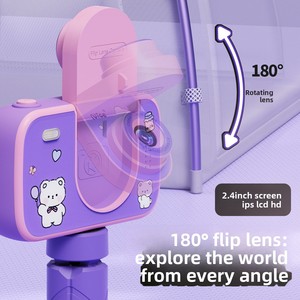 Cámara Infantil con Pantalla de 2.7 Pulgadas y Rotación de 180 Grados °   Lente de visión trasera de 4800W con foto y vídeo de 1080P y trípode para edades de 3 a 6 años - Product Image 3