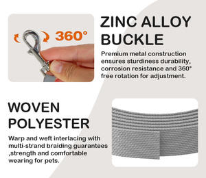 Laisse de chien rétractable multifonctionnelle imperméable anti-emmêlement double longueur 3M/5M avec lumière pour la promenade nocturne - Product Image 4
