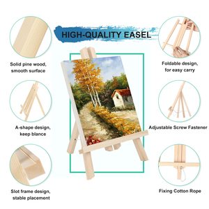 Nghệ Thuật Thủ Công Sơn Xách Tay Nhỏ Bằng Gỗ Bàn Hiển Thị Giá Vẽ Đứng Cho Trẻ Em Nghệ Sĩ Người Lớn Sinh Viên Lớp Học - Product Image 2