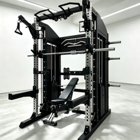 Ensemble de machine Smith tout-en-un avec banc réglable et système à double câble pour entraînement fonctionnel complet à domicile