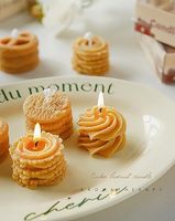 Bougie parfumée en forme de biscuits, bougie décorative en cire de soja à l'arôme de biscuits, pour la table, accessoire photo, anniversaire, méditation, soulagement, ambiance, yoga