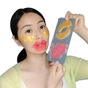 Kit de masque pour les lèvres au collagène végétalien avec Aloe Vera et vitamine C feuille de gel hydratante raffermissante 24K coffret cadeau masques pour les lèvres en or Vente en gros - Product Image 4