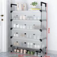 Grand Organisateur de Chaussures Portable en Plastique Durable au Design Moderne, Gain de Place, Meuble de Salon
