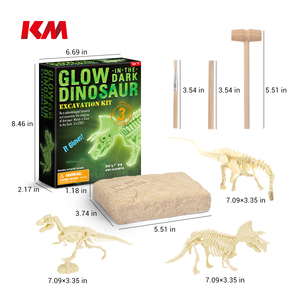 Kit d'pelle et squelette de <span class=keywords><strong>dinosaure</strong></span>, 4 pièces, brillent dans la nuit, jouet dishdateur, loisirs pour enfants, offre spéciale - Product Image 4