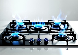 Nueva Estufa de Gas Comercial de 5 Quemadores, de Hierro Fundido, con Cubierta de Vidrio Templado, para Cocina de Camping, Hornilla de Mesa, Compatible con Propano y Butano - Product Image 4