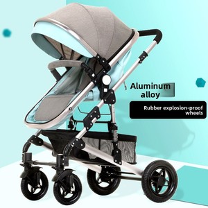 Poussette Bébé en Alliage d'Aluminium Haute Visibilité, Landau, Nacelle, Poussette <span class=keywords><strong>Parapluie</strong></span>, Inclinable et Pliable, Capacité de Charge 15kg, pour 0-6 mois - Product Image 2