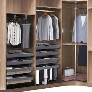 Armoire commodes aluminium cuir chambre bijoux tire diapositives stockage <span class=keywords><strong>pantalon</strong></span> support tiroirs vêtements suspendus placard organisateur - Product Image 4