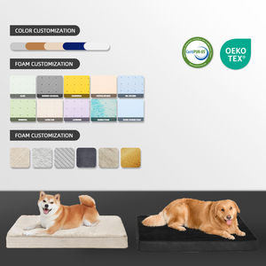 OEM ODM Ortopédico de espuma viscoelástica para perros y gatos Camas para mascotas personalizadas Camas para mascotas Cubierta extraíble impermeable - Product Image 3