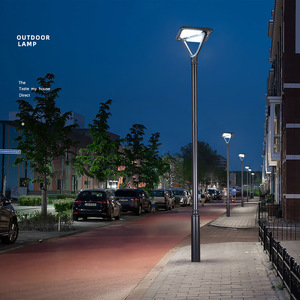 Lampe solaire à poteau haut 3m pour cour et jardin, LED extérieure étanche pour parcs et villas - Product Image 3