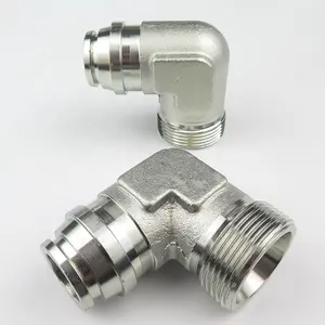 2C9 2D9-W Reducer With Swivel Nut Adapter 90 Elbow Metric Male To Female Hydraulic Fitting