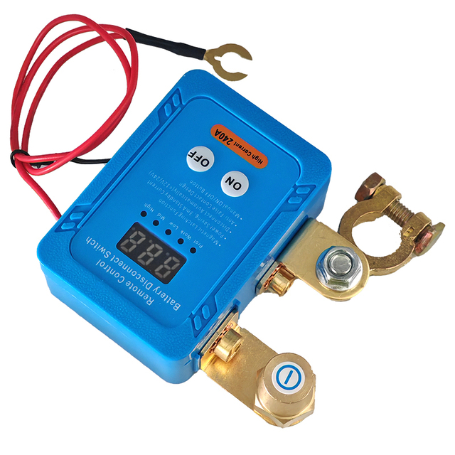 12V/24V 240A Car Remote Anti-Theft Battery Disconnect Kill Switch Cut Shut Off Power Energy Saving Protector