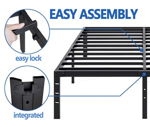 Tùy Chỉnh Kim Loại Nền Tảng Giường Khung Vua Nữ Hoàng Nệm Cơ Sở Giường Cơ Sở Dễ Dàng Lắp Ráp Kim Loại Giường Khung Nữ Hoàng - Product Image 5