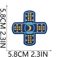 Assortiment de patchs brodés Kawaii en forme de fleurs et de cœurs, 48 pièces, pour motifs de dessins animés, à thermocoller sur tissu pour vestes et sacs à dos